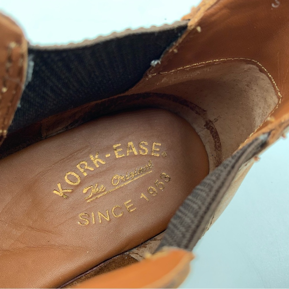 Kork-Ease Viki Women's Tan Leather Ankle Booties. Size 8. - Picture 5 of 10